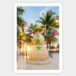 Christmas Beach Sticker